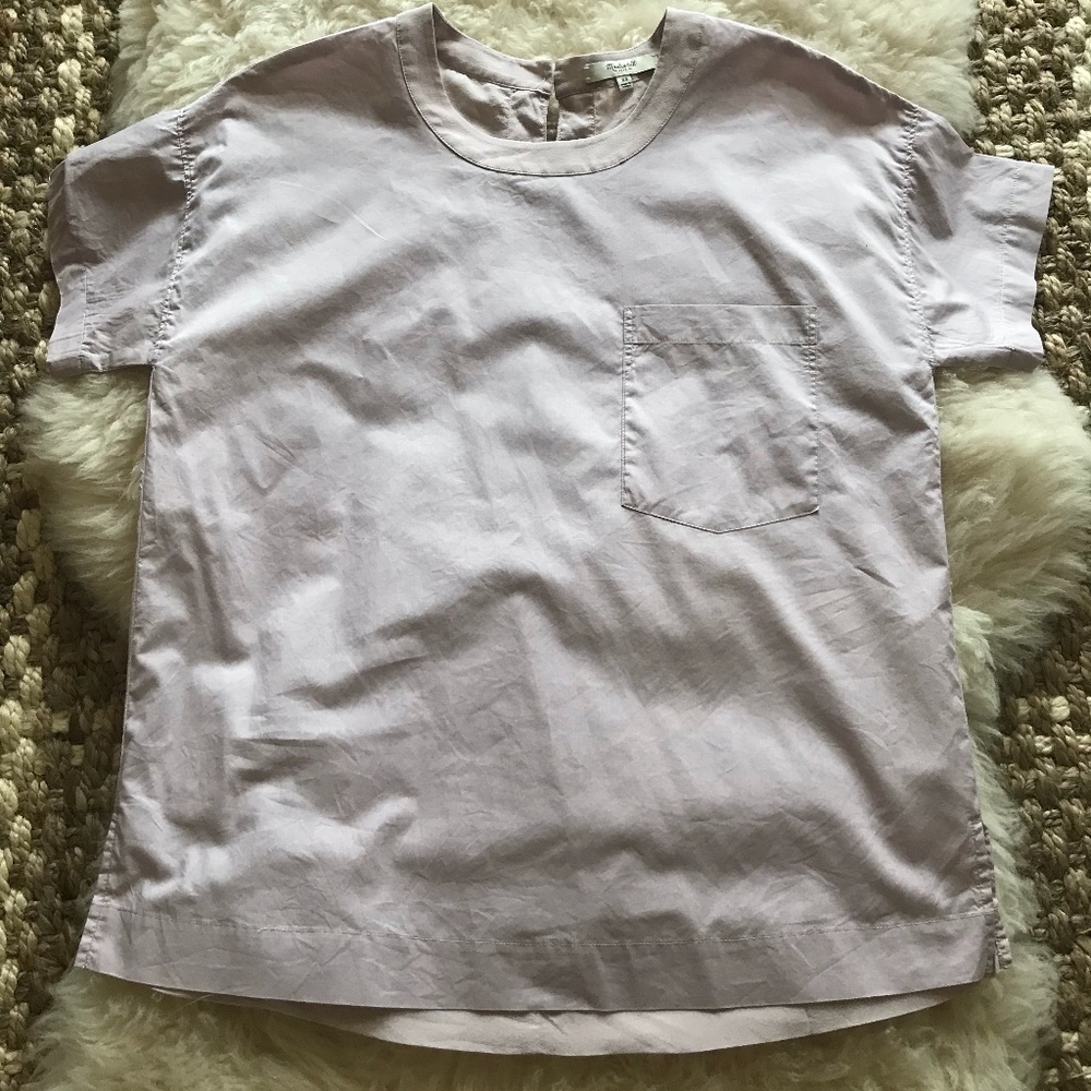 Madewell Lavendar Cotton and Silk Top